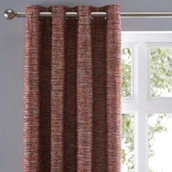 Dunelm Kala Red Eyelet Curtains