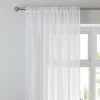 Dunelm Aspen White Sheer Slot Top Single Voile Panel