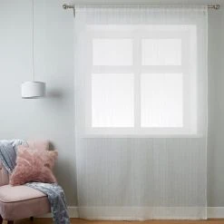 Dunelm Aspen White Sheer Slot Top Single Voile Panel -Dunelm Sales Store 30768926 alt04