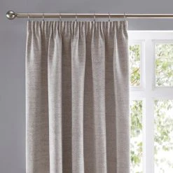 Churchgate Swithland Herringbone White Pencil Pleat Curtains