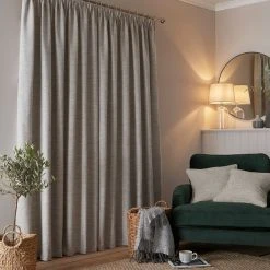 Churchgate Swithland Herringbone White Pencil Pleat Curtains -Dunelm Sales Store 30768953 alt04