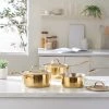 Dunelm Gold Matt Effect 3 Piece Saucepan Set -Dunelm Sales Store 30769040