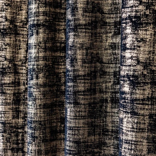 Dunelm Romano Navy Velour Eyelet Curtains 5 Dunelm Romano Navy Velour Eyelet Curtains - Image 3