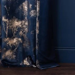 Dunelm Velour Tree Print Navy Eyelet Curtains 13 Dunelm Velour Tree Print Navy Eyelet Curtains -Dunelm Sales Store 30769160 alt06