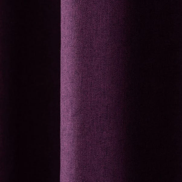 Dunelm Luna Brushed Aubergine Blackout Eyelet Curtains 5 Dunelm Luna Brushed Aubergine Blackout Eyelet Curtains - Image 3