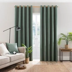 Dunelm Luna Brushed Lilypad Blackout Eyelet Curtains 9 Dunelm Luna Brushed Lilypad Blackout Eyelet Curtains -Dunelm Sales Store 30769326 alt01