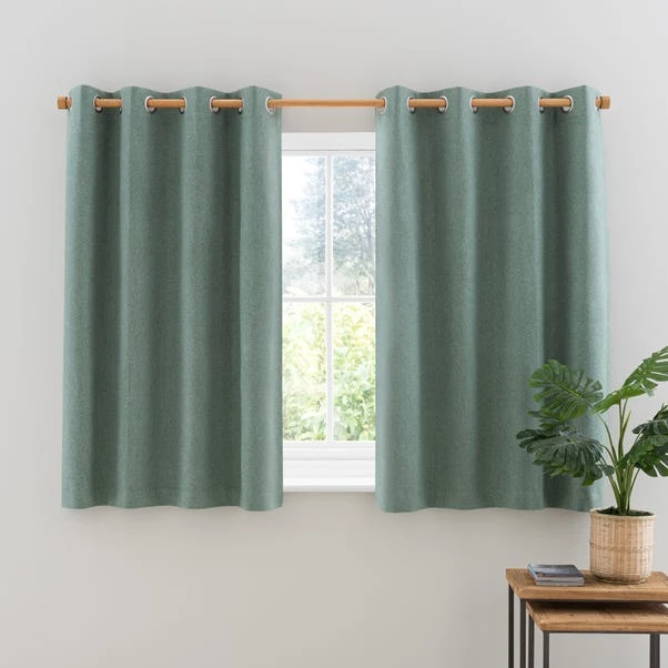 Dunelm Luna Brushed Lilypad Blackout Eyelet Curtains 8 Dunelm Luna Brushed Lilypad Blackout Eyelet Curtains - Image 6