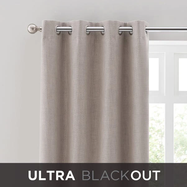 Dunelm Ultra Blackout Touch Of Linen Natural Eyelet Curtains 3 Dunelm Ultra Blackout Touch Of Linen Natural Eyelet Curtains