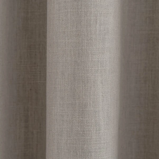 Dunelm Ultra Blackout Touch Of Linen Natural Eyelet Curtains 5 Dunelm Ultra Blackout Touch Of Linen Natural Eyelet Curtains - Image 3
