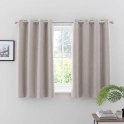 Dunelm Ultra Blackout Touch Of Linen Natural Eyelet Curtains 12 Dunelm Ultra Blackout Touch Of Linen Natural Eyelet Curtains -Dunelm Sales Store 30769372 alt05