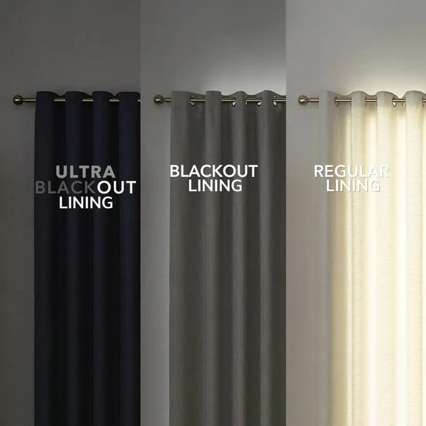 Dunelm Ultra Blackout Touch Of Linen Natural Eyelet Curtains 8 Dunelm Ultra Blackout Touch Of Linen Natural Eyelet Curtains - Image 6