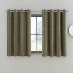 Luxury Collection Chenille Olive Eyelet Curtains 13 Luxury Collection Chenille Olive Eyelet Curtains -Dunelm Sales Store 30769402 alt05