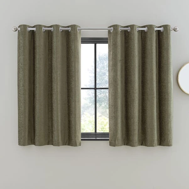 Luxury Collection Chenille Olive Eyelet Curtains 8 Luxury Collection Chenille Olive Eyelet Curtains - Image 6