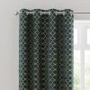 Luxury Collection Chenille Ogee Emerald Eyelet Curtains 1 Luxury Collection Chenille Ogee Emerald Eyelet Curtains -Dunelm Sales Store 30769410
