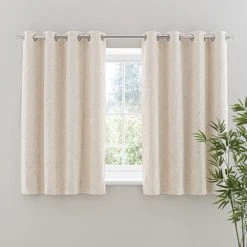 Dunelm Damask Cut Velvet Ivory Eyelet Curtains 13 Dunelm Damask Cut Velvet Ivory Eyelet Curtains -Dunelm Sales Store 30769422 alt05