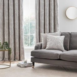 Dunelm Flourish Grey Pencil Pleat Curtains -Dunelm Sales Store 30769442 alt03