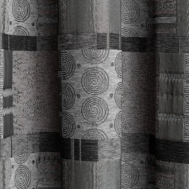 Luxury Collection Prague Chenille Noir Eyelet Curtains 5 Luxury Collection Prague Chenille Noir Eyelet Curtains - Image 3