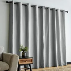Dunelm Adley 100% Cotton Silver Eyelet Curtains 10 Dunelm Adley 100% Cotton Silver Eyelet Curtains -Dunelm Sales Store 30769528 alt04