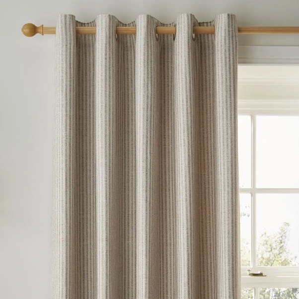 Dunelm Churchgate Herringbone Natural Stripe Eyelet Curtains 3 Dunelm Churchgate Herringbone Natural Stripe Eyelet Curtains