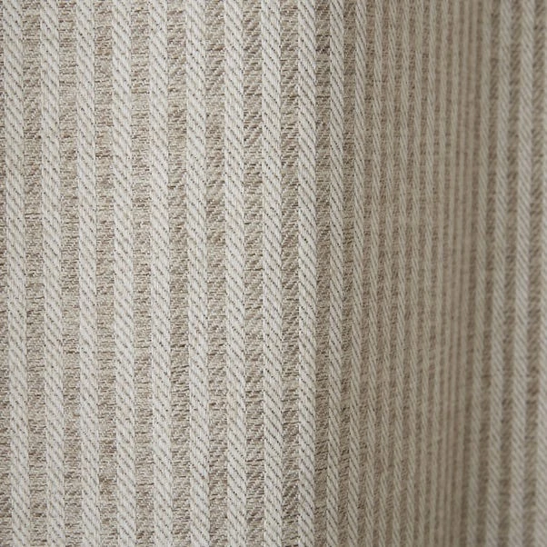 Dunelm Churchgate Herringbone Natural Stripe Eyelet Curtains 4 Dunelm Churchgate Herringbone Natural Stripe Eyelet Curtains - Image 2