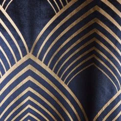 Dunelm Velvet Geo Foil Navy Eyelet Curtains 9 Dunelm Velvet Geo Foil Navy Eyelet Curtains -Dunelm Sales Store 30769600 alt02