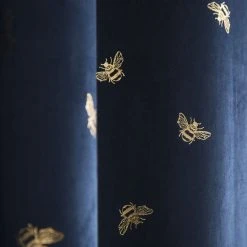 Dunelm Golden Bee Navy Eyelet Curtains 7 Dunelm Golden Bee Navy Eyelet Curtains -Dunelm Sales Store 30769610 alt02