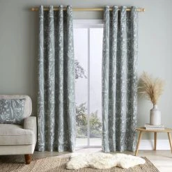 Dunelm Meadow Jacquard Lilypad Eyelet Curtains 8 Dunelm Meadow Jacquard Lilypad Eyelet Curtains -Dunelm Sales Store 30769654 alt01