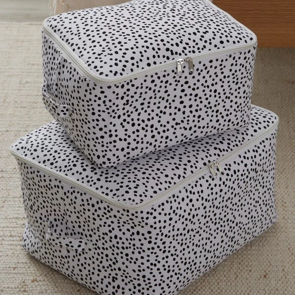 Dunelm Set Of 3 Fabric Storage Bags Dotty White 4 Dunelm Set Of 3 Fabric Storage Bags Dotty White - Image 2