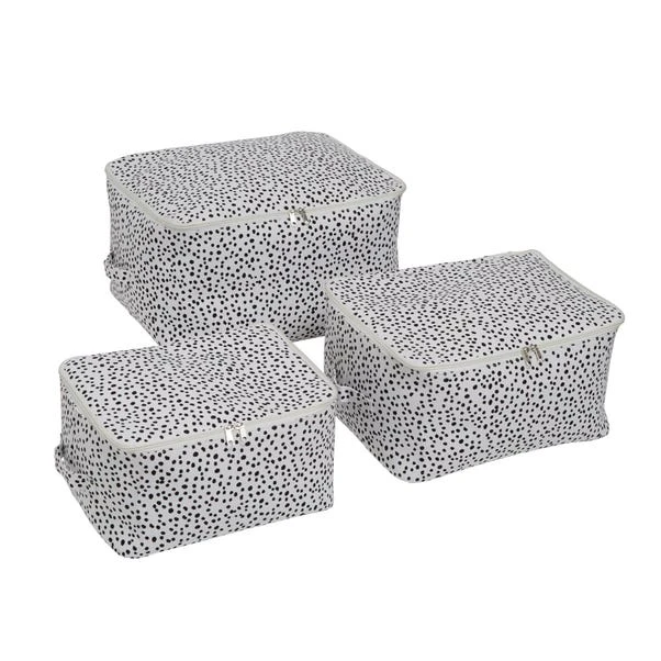 Dunelm Set Of 3 Fabric Storage Bags Dotty White 5 Dunelm Set Of 3 Fabric Storage Bags Dotty White - Image 3