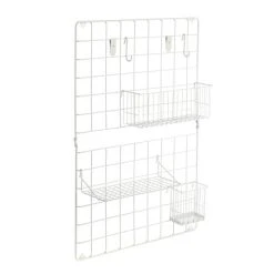 Dunelm Metal Peg Board With Accessories White 9 Dunelm Metal Peg Board With Accessories White -Dunelm Sales Store 30769838 alt02