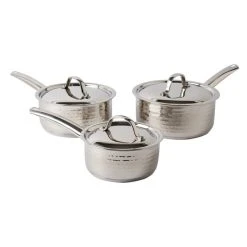 Dunelm Hammered 3 Piece Sauce Pan Set 7 Dunelm Hammered 3 Piece Sauce Pan Set -Dunelm Sales Store 30769919 alt02