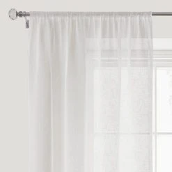 Dunelm Boucle White Slot Top Voile Panel