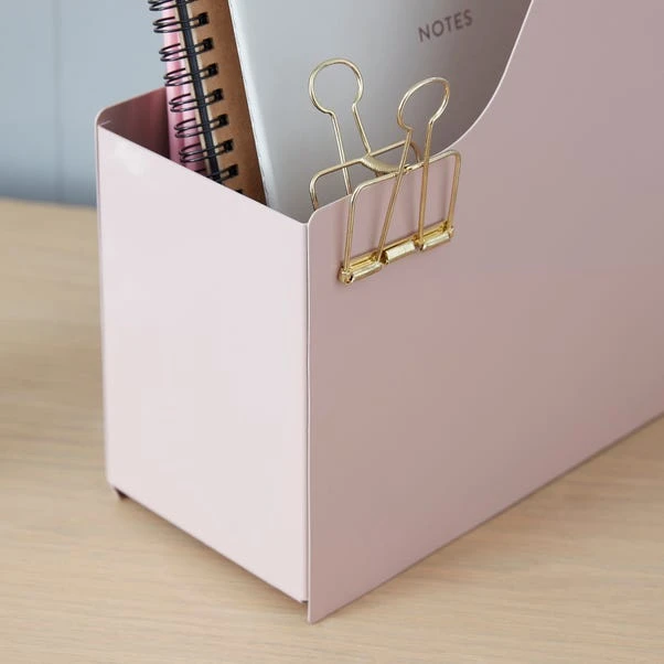 Elements Steel Magazine Holder Peach Blush 4 Elements Steel Magazine Holder Peach Blush - Image 2