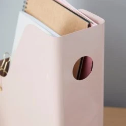 Elements Steel Magazine Holder Peach Blush 10 Elements Steel Magazine Holder Peach Blush -Dunelm Sales Store 30770474 alt02