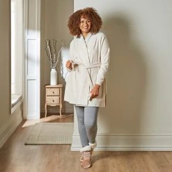 Dunelm Supersoft Lightweight Natural Dressing Gown 10 Dunelm Supersoft Lightweight Natural Dressing Gown -Dunelm Sales Store 30770893 alt02