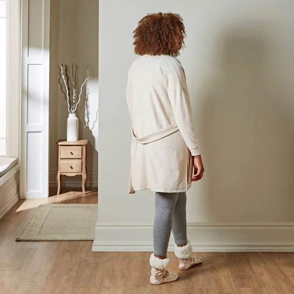 Dunelm Supersoft Lightweight Natural Dressing Gown 7 Dunelm Supersoft Lightweight Natural Dressing Gown - Image 5