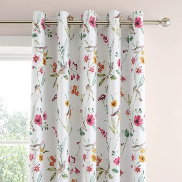 Dunelm Country Bird Pink Blackout Eyelet Curtains 3 Dunelm Country Bird Pink Blackout Eyelet Curtains