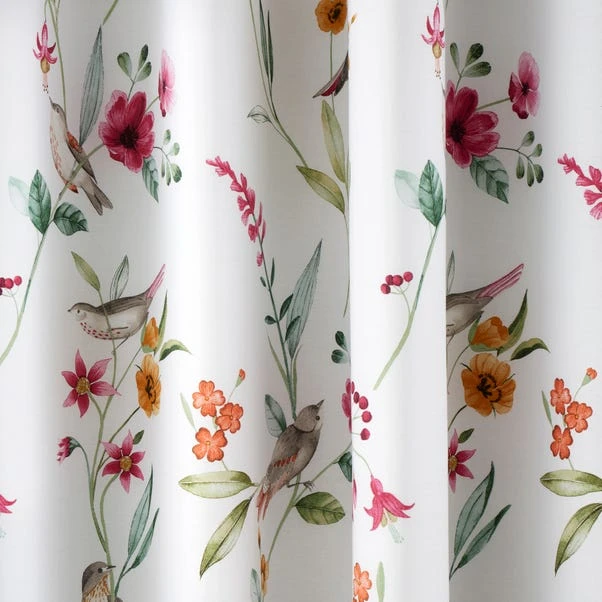 Dunelm Country Bird Pink Blackout Eyelet Curtains 5 Dunelm Country Bird Pink Blackout Eyelet Curtains - Image 3