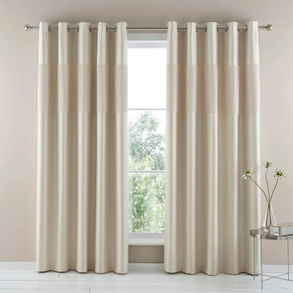 Dunelm Beverley Champagne Blackout Curtains 4 Dunelm Beverley Champagne Blackout Curtains - Image 2