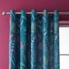 Dorma Winter Garden Teal Blackout Eyelet Curtains 1 Dorma Winter Garden Teal Blackout Eyelet Curtains -Dunelm Sales Store 30772250