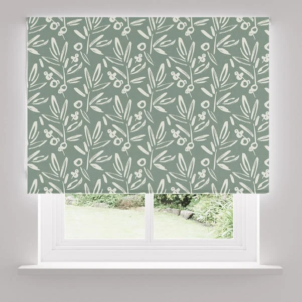Dunelm Olive Easy-Stick Blackout Roller Blind 4 Dunelm Olive Easy-Stick Blackout Roller Blind - Image 2