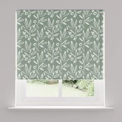 Dunelm Olive Easy-Stick Blackout Roller Blind 7 Dunelm Olive Easy-Stick Blackout Roller Blind -Dunelm Sales Store 30772372 alt02