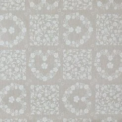 Dunelm By The Metre Floral Hearts Natural PVC