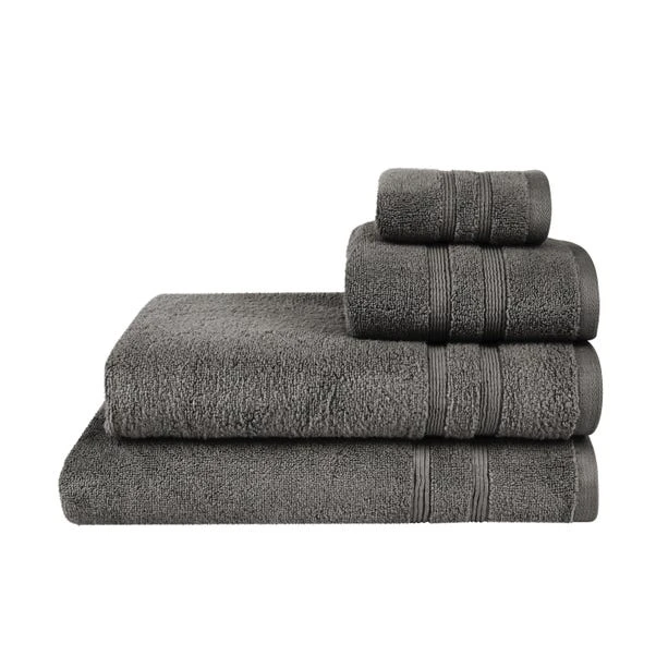 Dunelm Organic Cotton Charcoal Towel 5 Dunelm Organic Cotton Charcoal Towel - Image 3