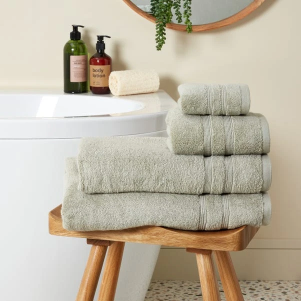 Dunelm Organic Cotton Sage Towel 3 Dunelm Organic Cotton Sage Towel