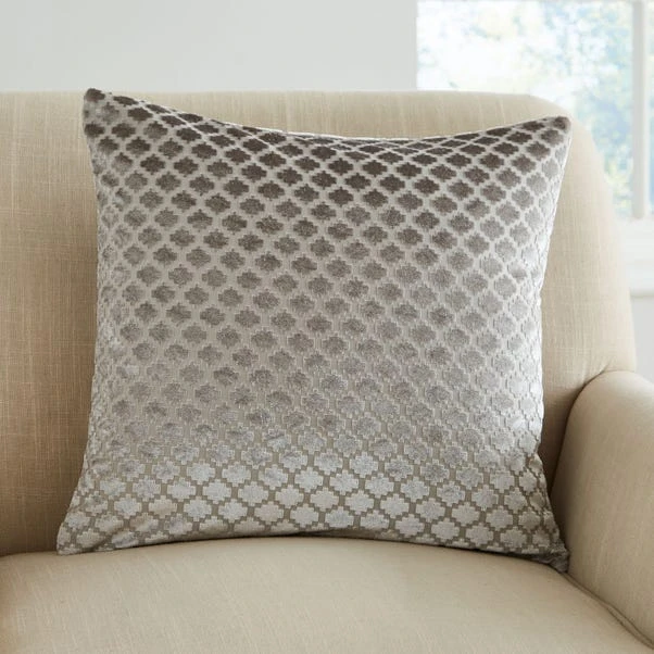 Dunelm Cut Velvet Silver Thermal Eyelet Curtains 6 Dunelm Cut Velvet Silver Thermal Eyelet Curtains - Image 4