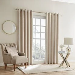 Dunelm Cut Velvet Champagne Thermal Eyelet Curtains 7 Dunelm Cut Velvet Champagne Thermal Eyelet Curtains -Dunelm Sales Store 30778100 alt01