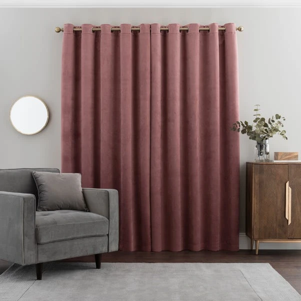 Dunelm Isla Thermal Ultra Blackout Rose Eyelet Curtains 6 Dunelm Isla Thermal Ultra Blackout Rose Eyelet Curtains - Image 4