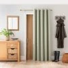 Dunelm Luna Brushed Sage Blackout Eyelet Door Curtain 1 Dunelm Luna Brushed Sage Blackout Eyelet Door Curtain -Dunelm Sales Store 30778536