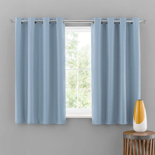 Dunelm Montreal Ultra Blackout Ashley Blue Eyelet Curtains 7 Dunelm Montreal Ultra Blackout Ashley Blue Eyelet Curtains - Image 5